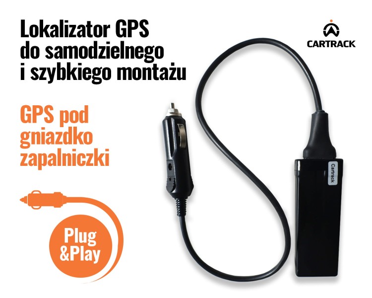 Cartrack lokalizator gps do szybkiego montażu pod gniazdo zapalniczki