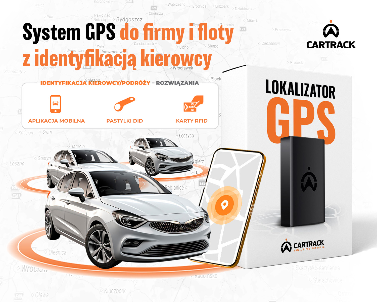 Gps z systemem identyfikacji kierowcy