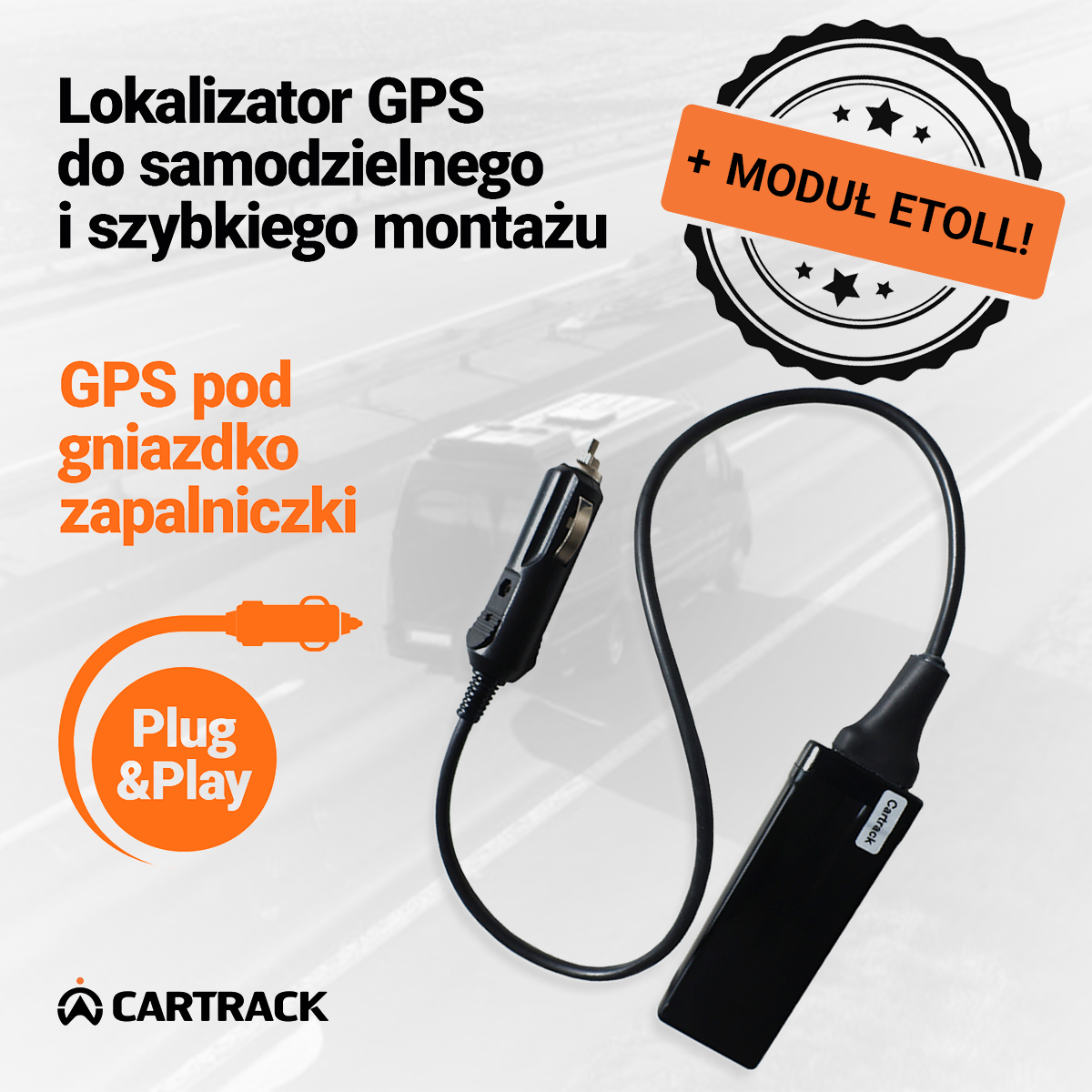 Gps pod gniazdo zapalniczki z e-toll