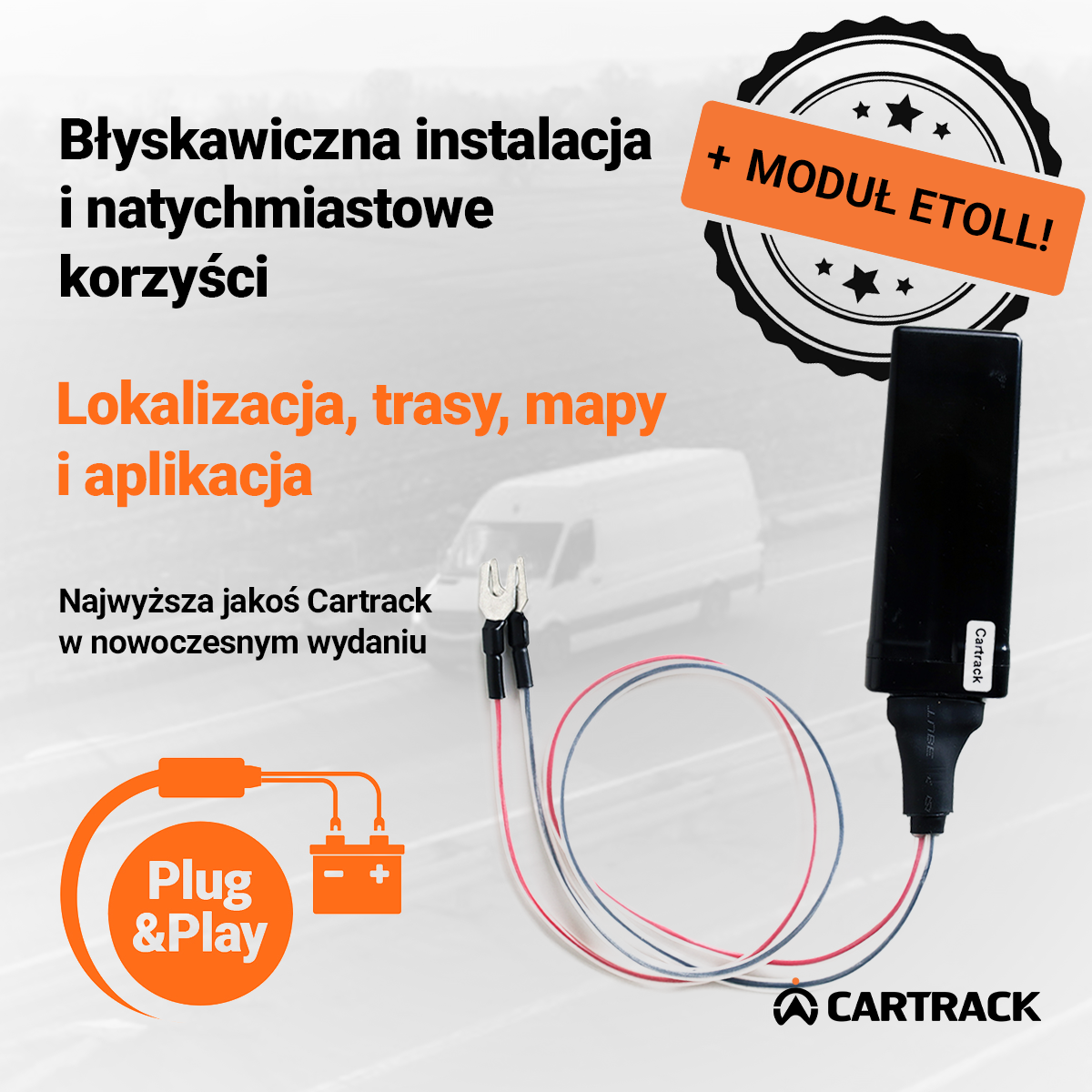 gps do auta pod klemy akumulatora z e-toll
